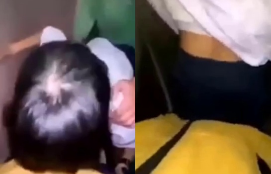 นักเรียนโดนแหวกถุงน่องดำยัดหีใต้ผ้ารูดแรงโชว์ท้องยั่ว